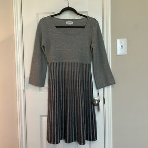 NWT Calvin Klein Sweater Fit & Flare Dress